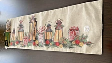 House &  Garden Christmas Thanksgiving Light Up Table Runner Lamps 14x48”