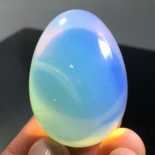 Huevo de ópalo natural cuarzo cristal pulido curación 1 pieza - Imagen 2 de 4