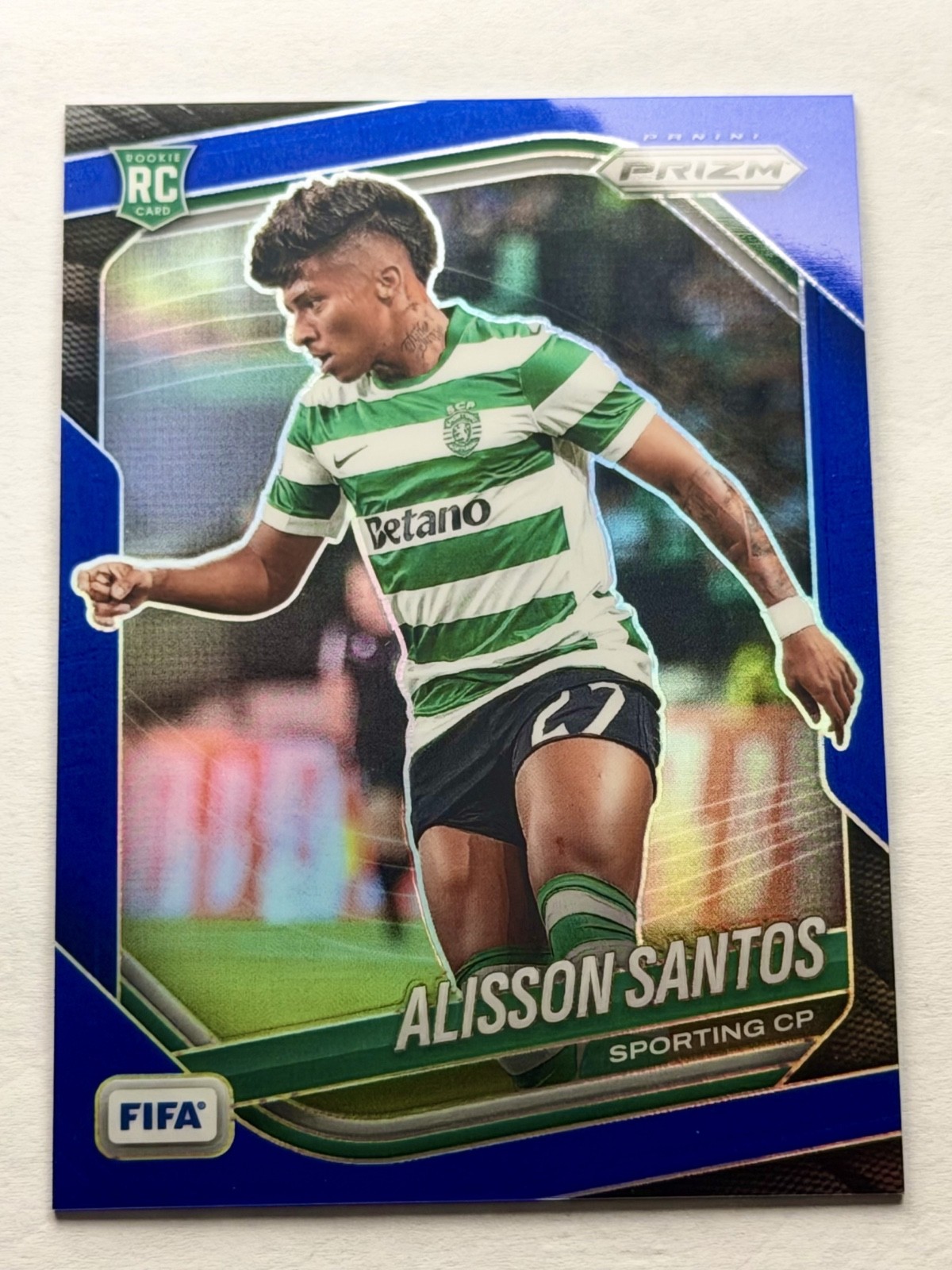 2025-26 Panini Prizm FIFAA Alisson Santos Blue Prizm 49/199 #281