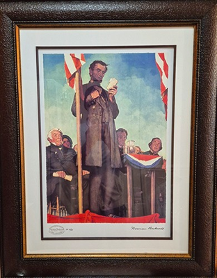 #ad #ad RARE Norman Rockwell Gettysburg Address Ltd. Ed Seriolithograph #69 85 Signed $671.98