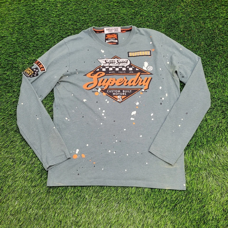 Vintage Y2K Superdry Racing Shirt Large 21x27 Tokyo Japan - Image 2 of 4