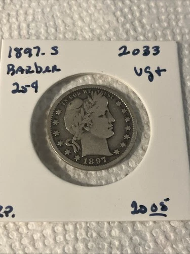 1897-S Barber Quarter — photo from the most recent tracked eBay sale