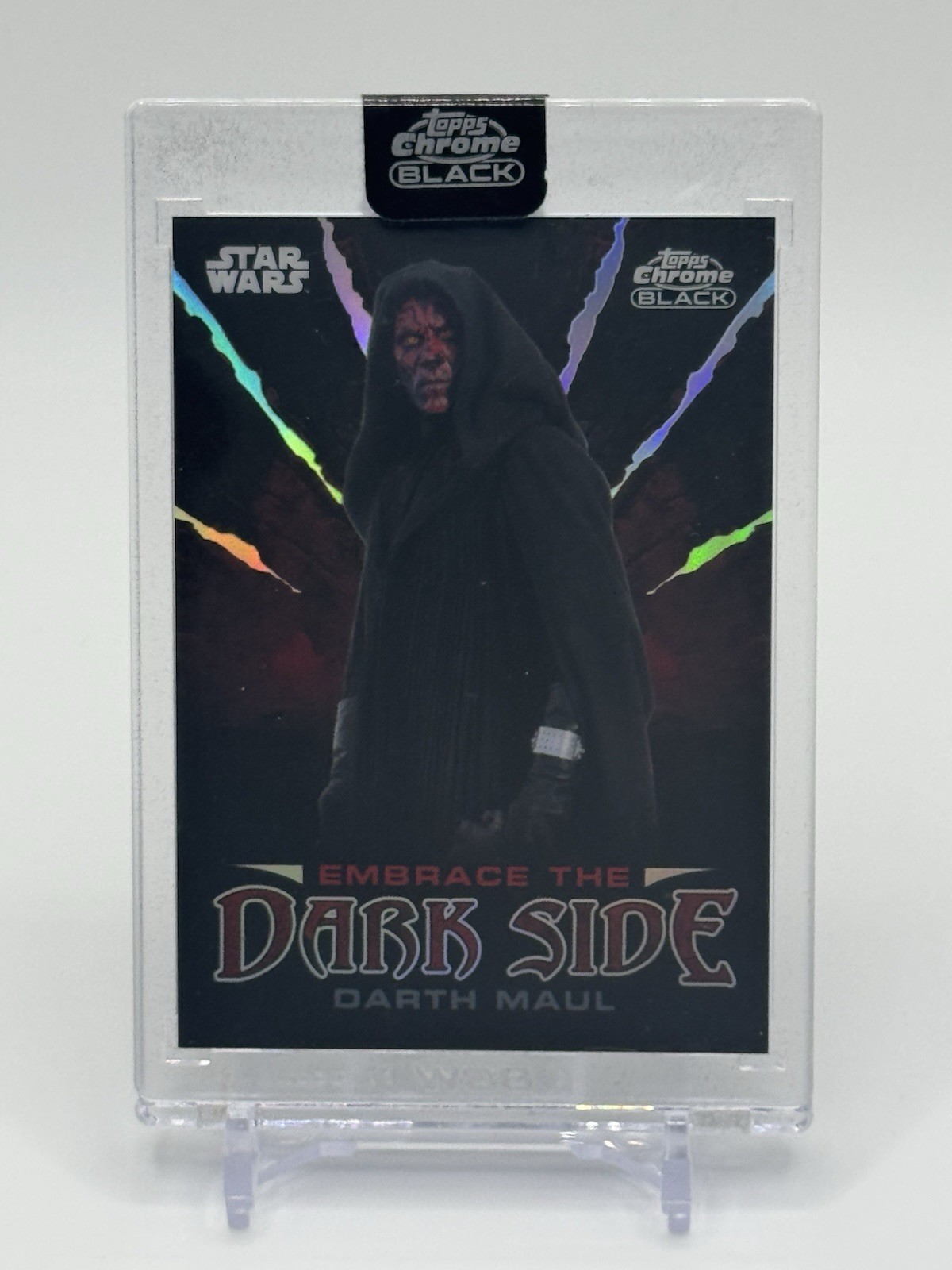 Darth Maul #ED-6 Star Wars 2024 Topps Chrome Black Embrace the Darkside trading card — raw and PSA graded price guide