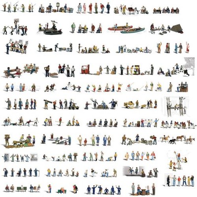 Handbemalte Spur N Figuren Sets Woodland Scenics
