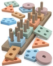 Montessori Toys for 1 2 3 Year Old Boys Girls Gifts, Wooden Shape Sorter Toys...