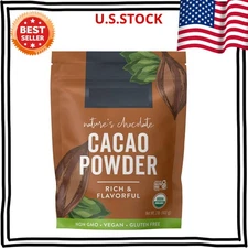 Organic Cacao Powder, Unsweetened, 2 lb (907 g) – Rich Dark Chocolate Flavor
