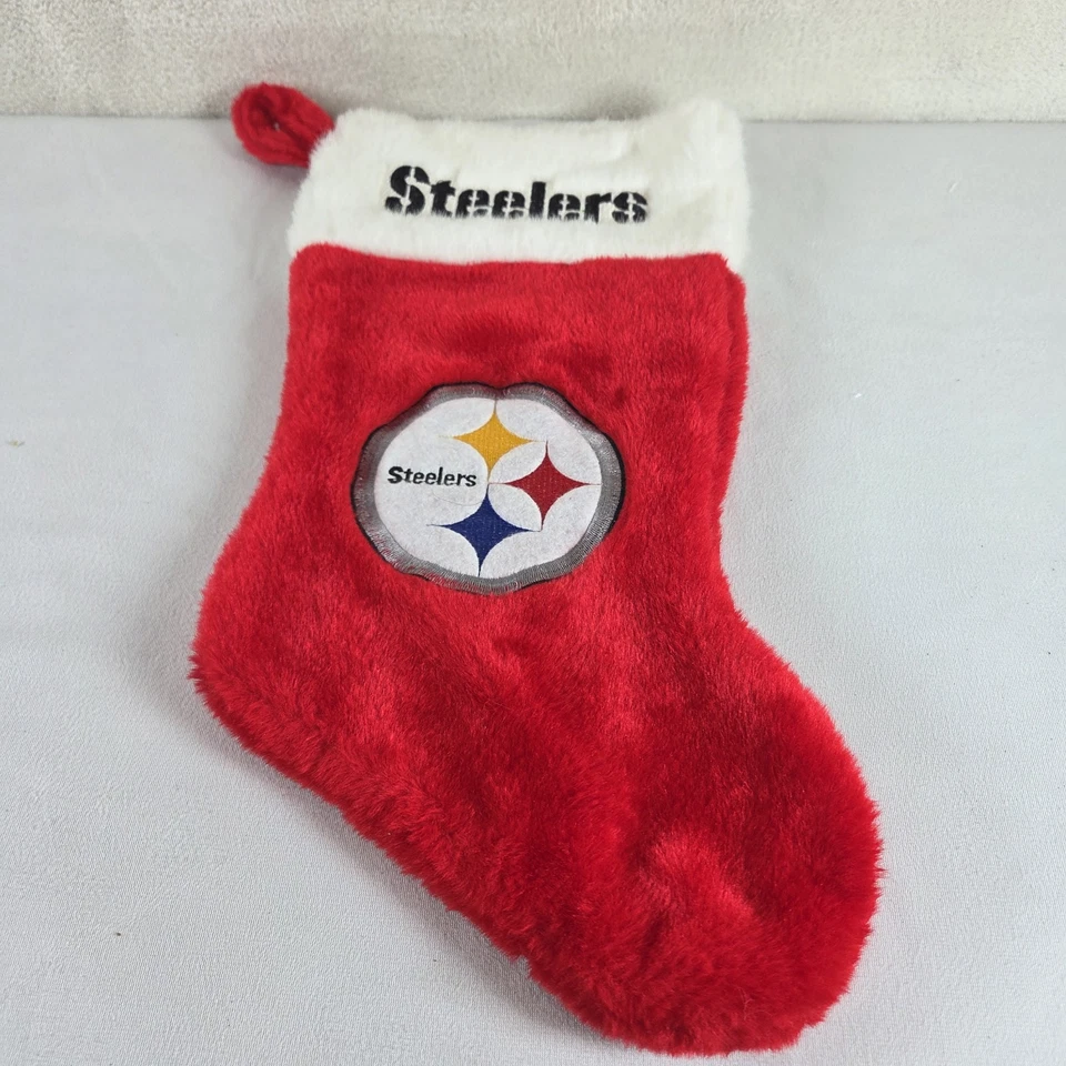 Pittsburgh Steelers CHRISTMAS STOCKING Red Traditional w/ Embroidered LOGO - Image 2 of 4