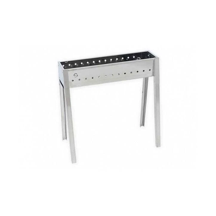 CANALINA INOX PER ARROSTICINI ABRUZZESI 60-80 cm BBQ SPIEDINI GRIGLIA manuale - Immagine 2 di 4