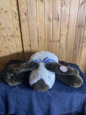 "Felpa Chosun Floppy Jumbo Bunny Rabbit 34"" marrón blanco capas ojos planos duros"