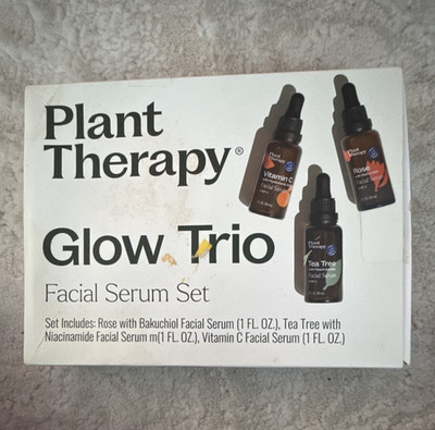 Plant Therapy Glow Trio Facial Serum Set Bakuchiol Niacinamide Vit C 3x1oz