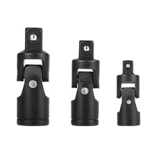 3Pcs 1/4" 3/8" 1/2" Drive Swivel Impact Universal Joint Socket Set Adapter Tool