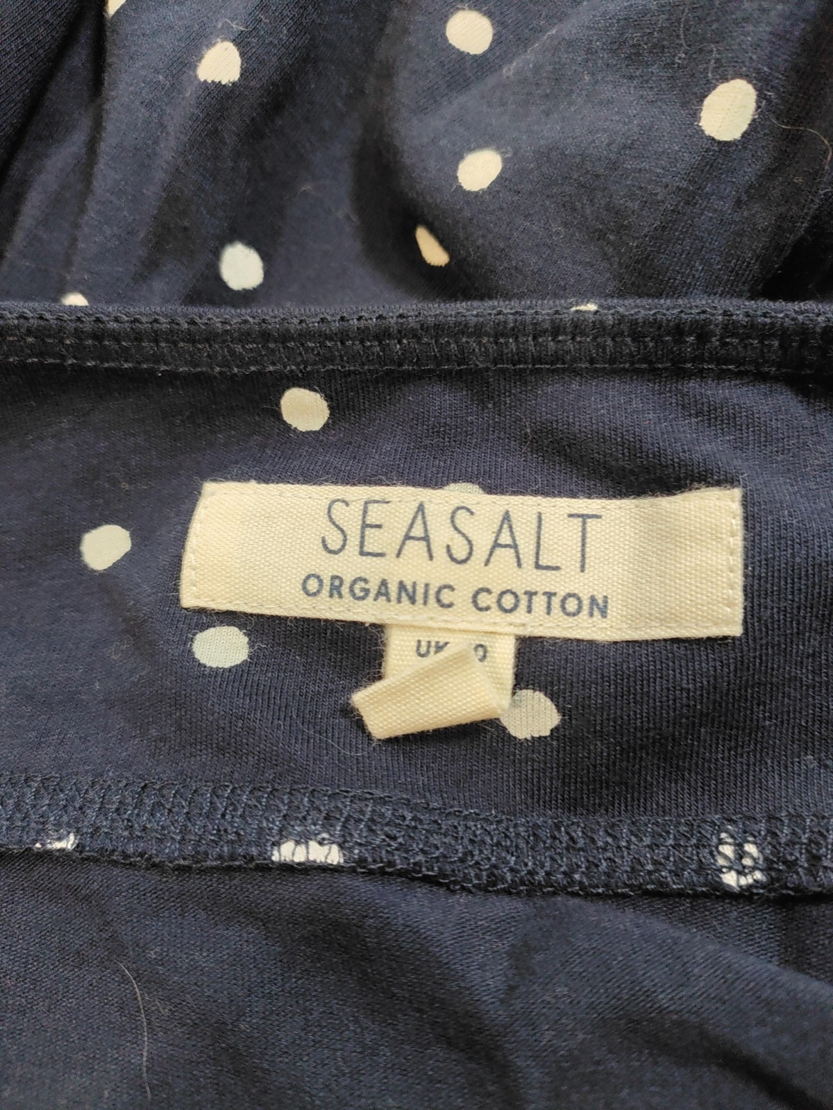 Seasalt Women's Midi Skirt UK 10 Blue Polkadot Cotton with Elastane Midi Pleated image 5