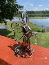 Stained Glass Praying Angel With Open Wings Candle 83