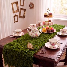 1 PCS Fake Moss Table Runner Artificial Sheet Roll Waterproof 12x71 Inch