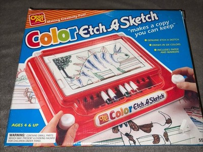 Vtg Color Etch A Sketch Vintage 1993 Original Box Rare Made In USA Ohio Art Co