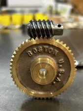 QTY 1 BOSTON GEAR BRONZE-STEEL 24 PITCH WORM GEAR SET 4 LEAD 1/4” & 5/16” BORES