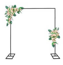 6.6FT Black Metal Wedding Arches for Ceremony Square Balloon Arch Stand Recta...