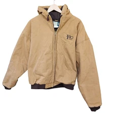 WearGuard XL Tall Brown Hooded Work Jacket FC INC. Embroidered Quilted Lined