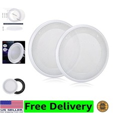 2PCS 8in White Ceiling Speaker Covers, Surface Mount Speaker Grill Mesh Round...
