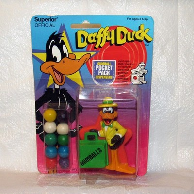 Vintage 1989 Looney Tunes Gumball Pocket Pack Daffy Duck Gumball Dispenser