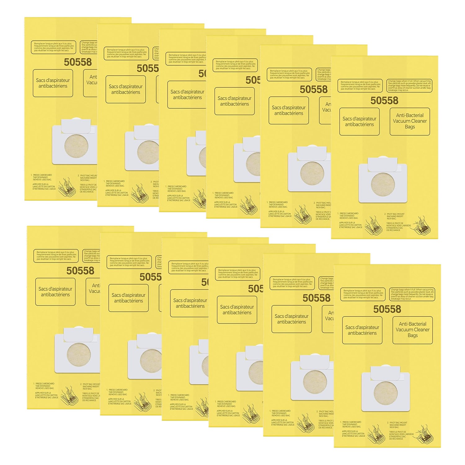 12 Pack Vacuum Cleaner Bags for Kenmore Canister Type C/Q 50555 50557 50558