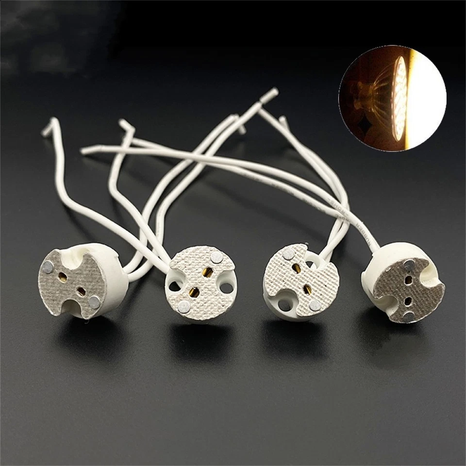 5pcs Socket Base Plug G5.3/MR16/GU10 Led Lamp Holder Bulb Base With Wire - Image 3 of 4