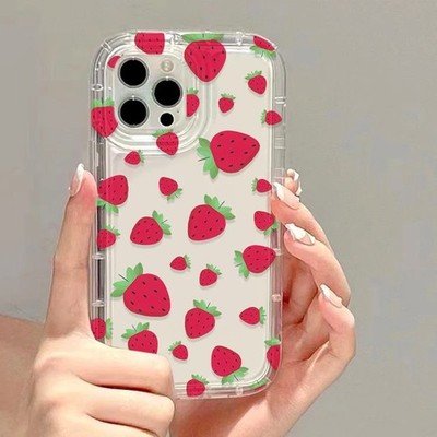 Transparent Fruit Soft Case Apple iPhone 17 16 15 14 13 12 11 Pro Max Plus Air