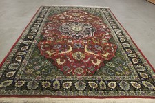 Antik handgeknüpfter orientalisch wolle Seide Teppich 220 x 142 cm perfekt