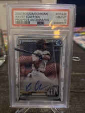 2020 Bowman Chrom 1st Auto Xavier Edwards #CPA-XE PSA 10 GEM MT
