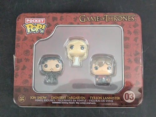 Game Of Thrones Funko Pocket Pop Tin Set - Daenerys, Jon And Tyrion (Unopened)