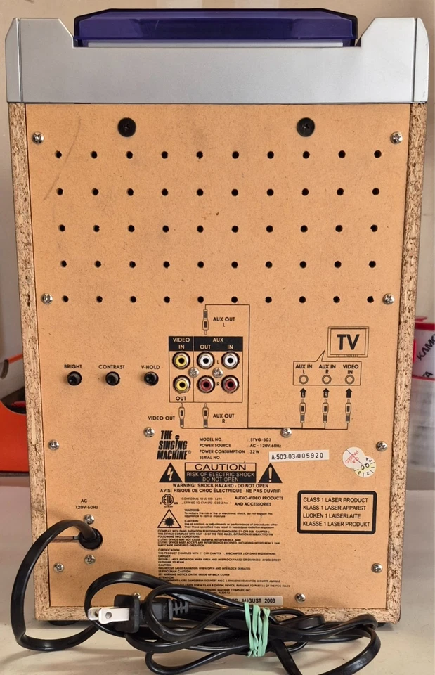 MTV The Singing Machine (2003) VTG CD+Graphics Karaoke System #STVG-503 No Mics - Image 4 of 4