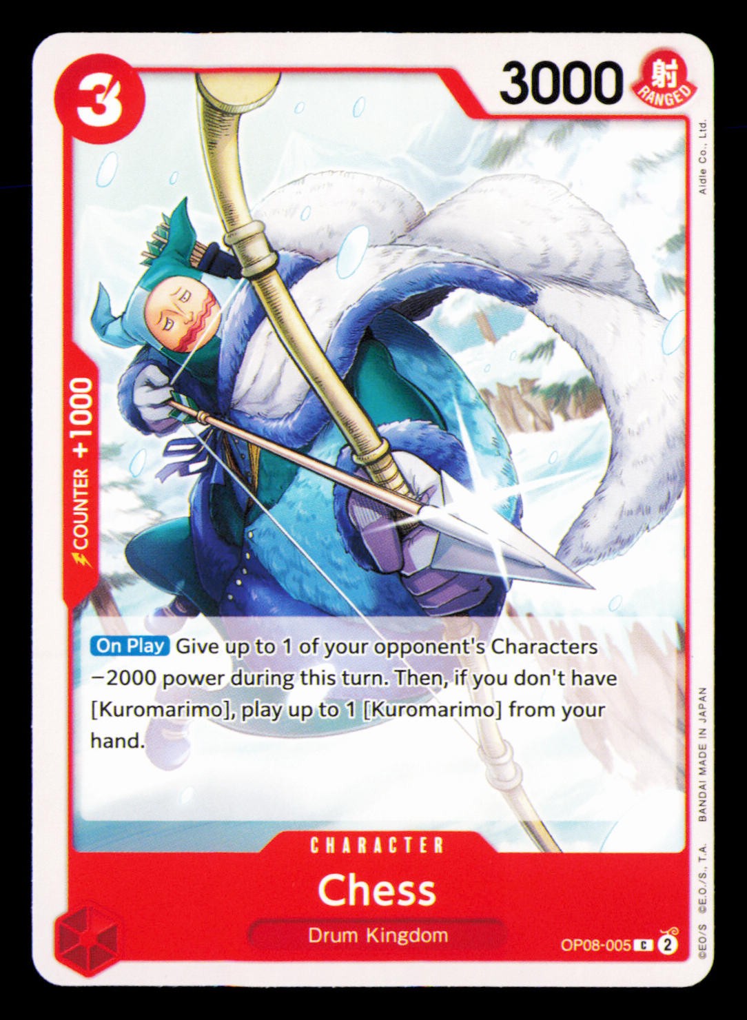 Chess Normal C Two Legends Pre-Release Cards OP08-005 NM