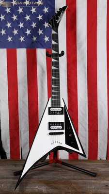 Jackson JS Series JS32T Rhoads w/Amaranth Fretboard - White w/Black Bevels