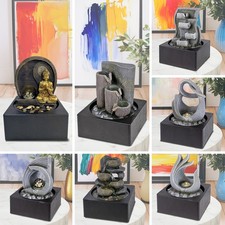 ZIMMERBRUNNEN WASSERFALL TISCHBRUNNEN SPRINGBRUNNEN LED WASSER BRUNNEN