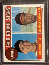 1969 Topps Bill Davis & Clarence Gaston San Diego Padres Rookie Card #304. rookie card picture