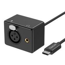 XLR to USB Microphone Adapter, XLR Female to MIC Converter with iPhone 17/16/...