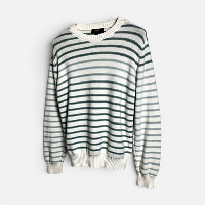 Mavi Herren Pullover Sweatshirt, Weiß/Grün, L