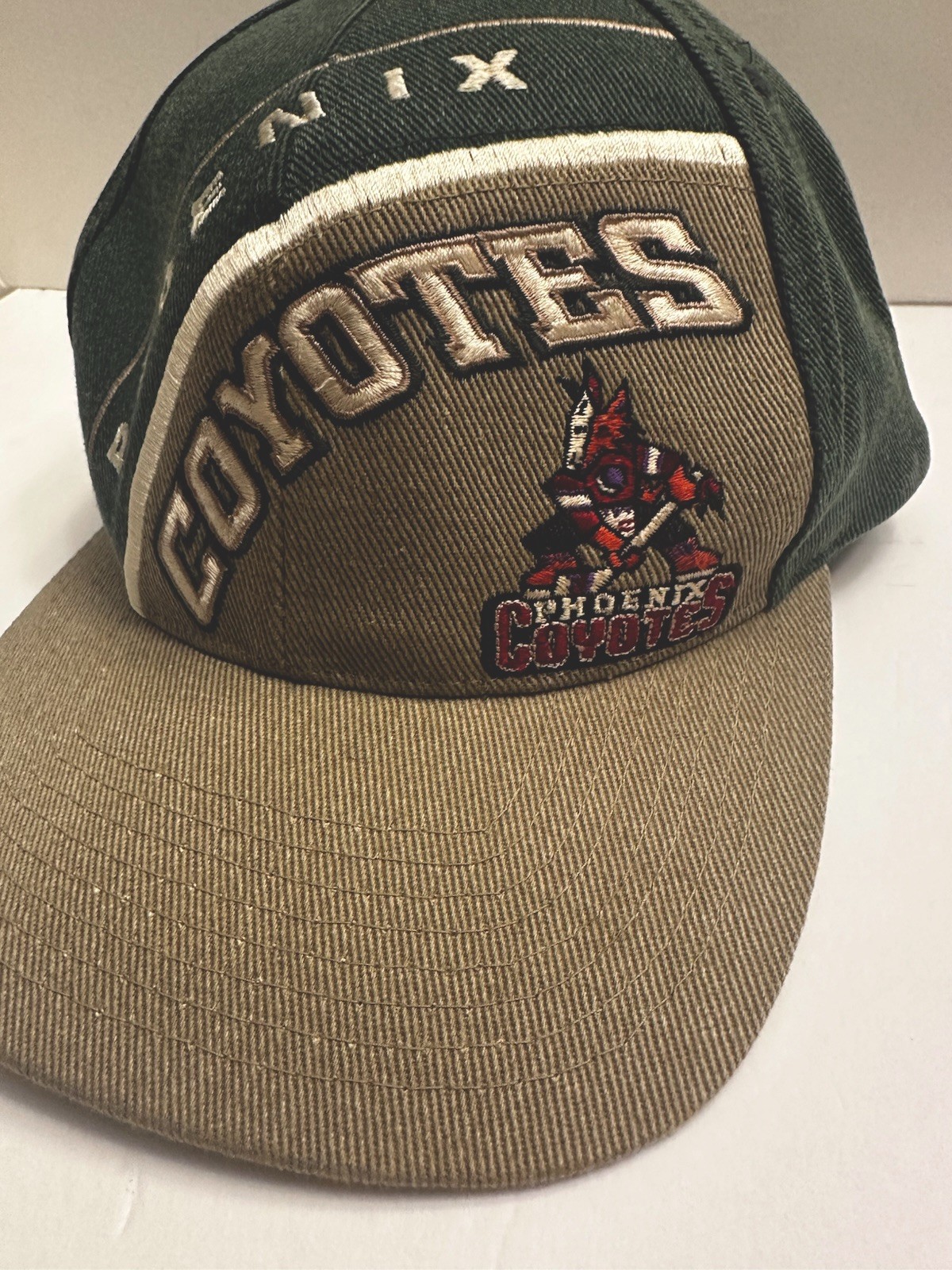 RARE Phoenix Coyotes NHL Lee Sport Snapback Hat Nutmeg Mills PRISTINE thumbnail 2