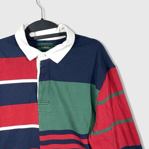 J Crew Striped Colorblock Rugby Shirt Mens M Multicolor Retro Preppy Collegiate - Bild 2 von 9