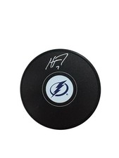 Haydn Fleury Signed Autographed Tampa Bay Lightning Hockey Puck w/ COA Fanatics