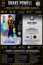 2025-26 Topps Signature Class Drake Powell RC Auto Brooklyn Nets Rookie Card