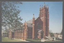 Postcard HAVERHILL Massachusetts/MA  Sacred Heart Catholic Church view 1960's