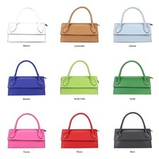 Borsa in Vera pelle donna con Manico Rigido”Made in Italy” Scegli Il Tuo Colore