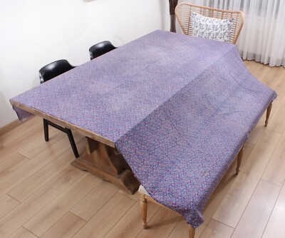 Roller Print On Cotton Fabric Uzbek 6.46' x 6.40' VINTAGE FAST Shipment 14864