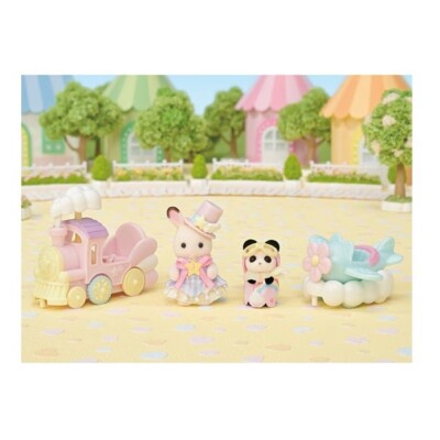 Set Trenino Parata Sylvanian Families Con Famiglia Di Pinguini - Kuji Giappone 2022