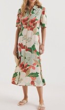 JD WILLIAMS LADIES FLORAL PRINT ZIP FRONT SHIRT DRESS NEW (ref 444) SALE