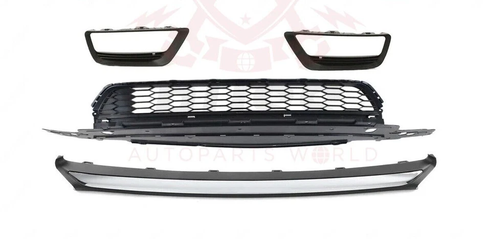 New Front Bumper Grille Chrome Molding Fog Lamp Bezels Fits 2013-15 Honda Accord - Image 2 of 4