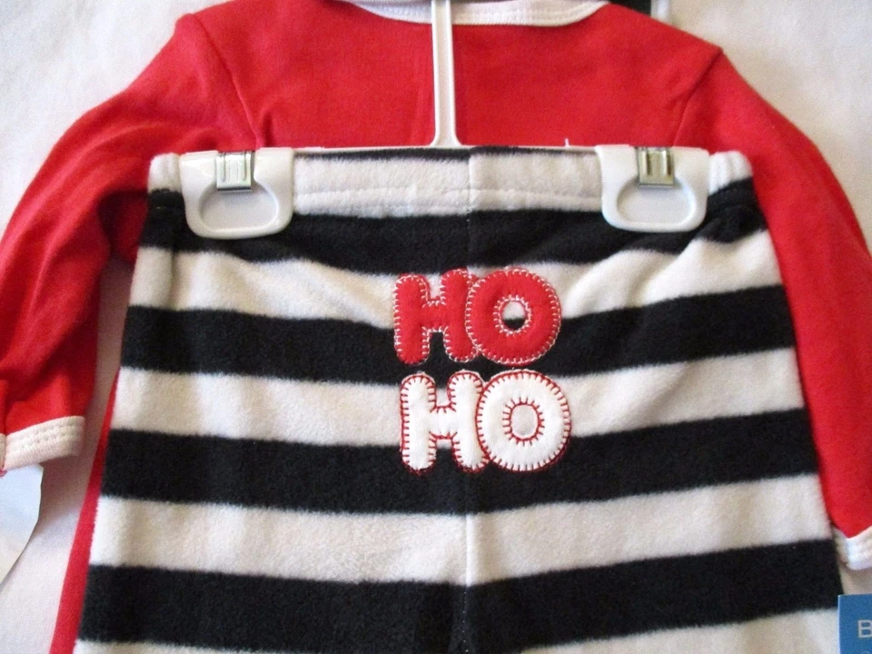 Bon Bebe 0-3 месяцев 3 ПК Санта длинным рукавом боди брюки нагрудник Рождество новый - Изображение 2 из 3