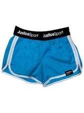 Justice Sport Girls Blue Mesh Activewear Athletic Running Shorts M 10 