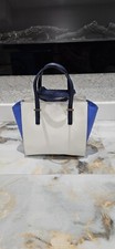Kate Spade Blue/White Leather Small Cedar Street Hayden Tote